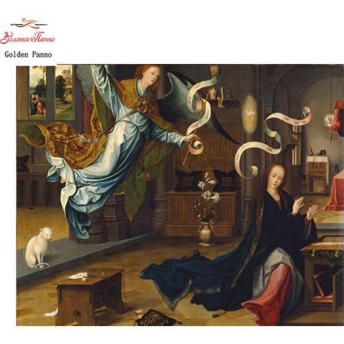 Golden Panno New Year Gift Embroidery Religion Icons square Diamond Painting Religious Portrait Cross Stitch Needlework 09