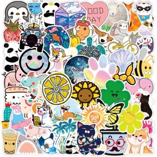 10/30/50Pcs/Set cute cartoon Graffiti Waterproof Skateboard Travel Suitcase Phone Laptop Luggage Stickers Cute Kids Girl Toys