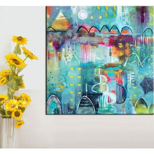 100%handmade Wall Art Mountain Oil Painting on Canvas Abstract Wall Pictures for Living Room no Frame Posters Home decor