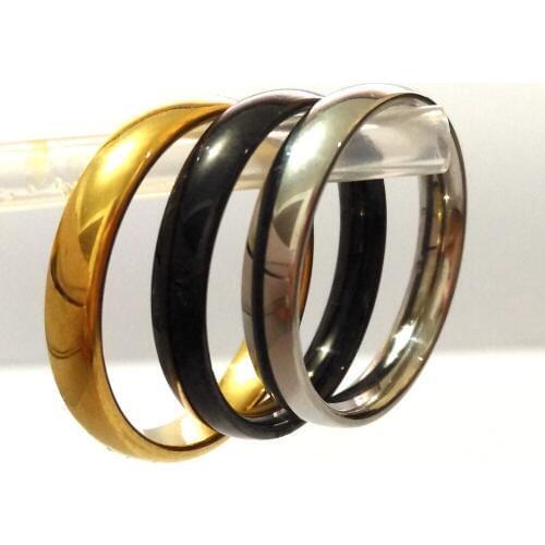 100pcs COLOR mix 4MM Comfort fit Quality 316L Stainless steel Wedding Band Rings Wholesale Men Women Fashion Engagement Rngs