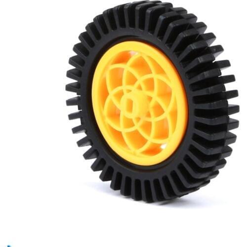 2pcs 80mm De DiâMetro Borracha TT Volante Do Motor/Volante/Carro Inteligente Roda/Roda Chama Para Robot DIY AcessóRio Do Carro