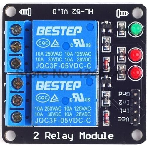 2PCS New 5V 2 Channel Relay Module Shield For Arduino ARM PIC AVR DSP Electronic