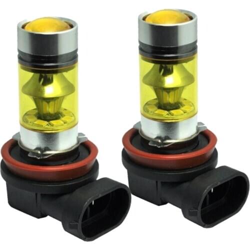 2pcs Car LED fog lamp H8 H11 100W 20LED White Golden light Headlight fog lamp