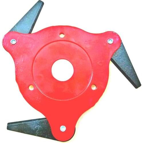 Manganese Steel 3 Teeth Brush Cutter Blade Trimmer Head Metal Blades Weeding 65Mn Garden Grass Tool For Lawn Mower Three Tooth