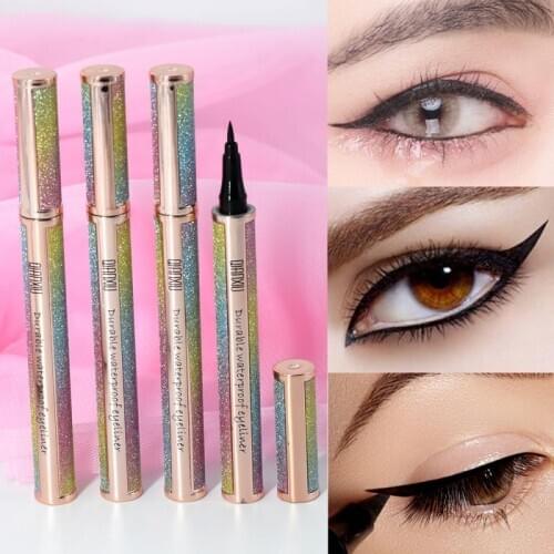 4D Starry Eyeliner Lasting Waterproof And Quick-drying Without Blooming Cool Black Eyeliner Women Makeup Eyeliner TSLM1