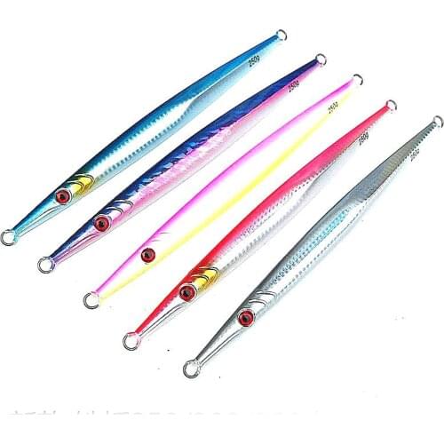 5PCS Deep Sea Fishing Glow Jigging Slow Jig Lure Jigbait Spoon 250/300/350g Ocean Beach Artificial Bait