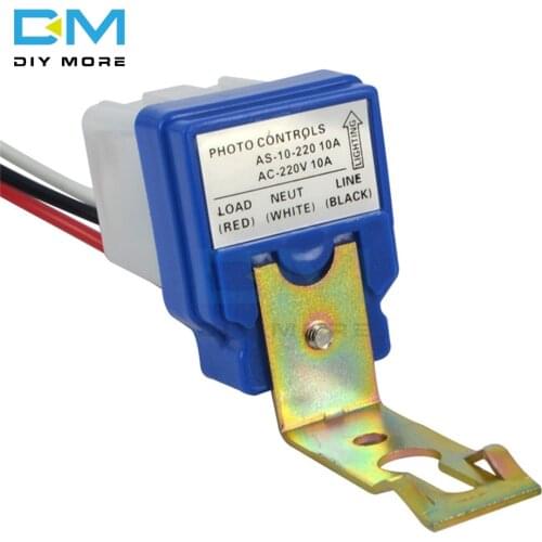 50Hz - 60Hz 10A AC 220V Automatic Auto Switch On Off Photocell Street Light Switch Photo Control Photoswitch Sensor