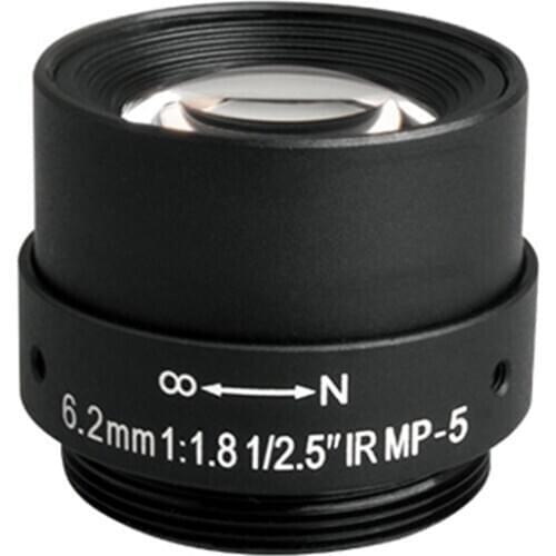 6.2mm No distortion CCTV Lens 5MP 1/2.5" F1.8 CS Mount Lens For CCTV Surveillance Security HD IP Camera SL-ND6218CS5mp