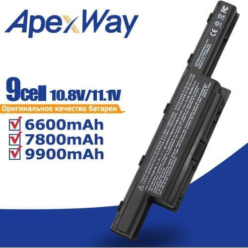 ApexWay 9 Cells 9900mAh Laptop Battery for Acer Aspire 5750 5551G 5755G 7560G 7551G 7741G e1-571g