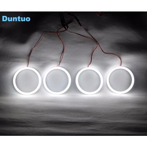 Angel Eyes Cotton Light DRL White Color For Car Headlights Fog Lamp Motorcycle-4pcs 70mm/80mm/90mm/100mm/106mm/110mm/120mm/126mm
