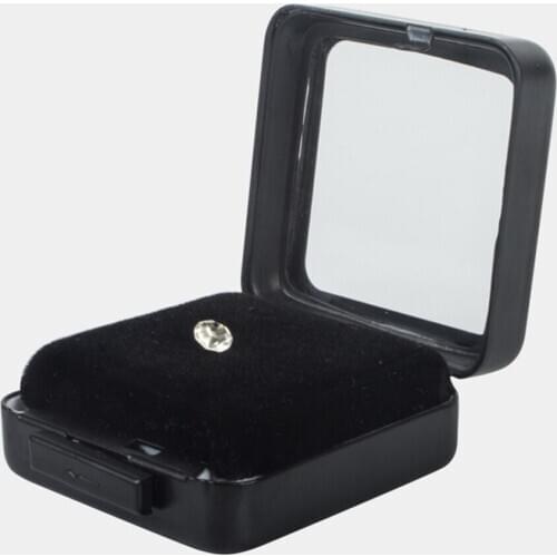 Velvet Jewelry Glass Ring Display Box Holder Necklace Earring Storage Case