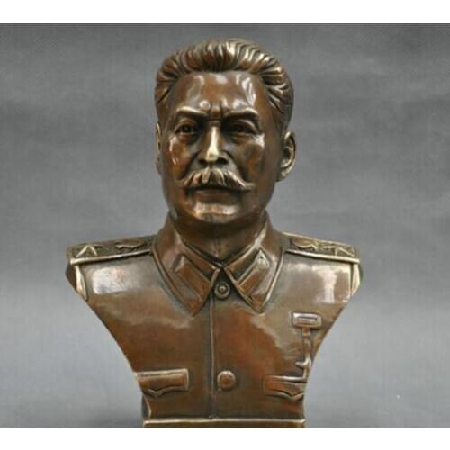 6'' Russian Leader Joseph Stalin Marx Engels Lenin Stalin Bust Bronze Statue