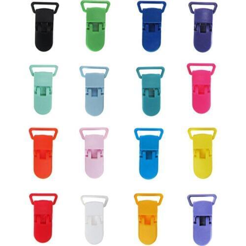 Baby Pacifier Clips Solid Plastic Pacifier Clips Soother Holder Infant Pacifier Nipples Holder Multi Color Clamp Toy