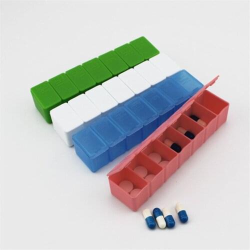 Weekly Medicine Storage Travel Pill Box Holder Weekly Container Drug Tablet Dispenser Independent Lattice Plastic Pill Case