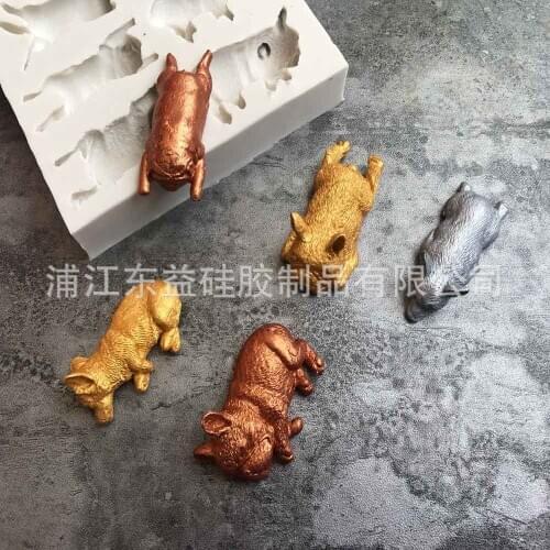 Puppy Liquid Silicone Mold Turn Sugar Cake Chocolate Mold K125