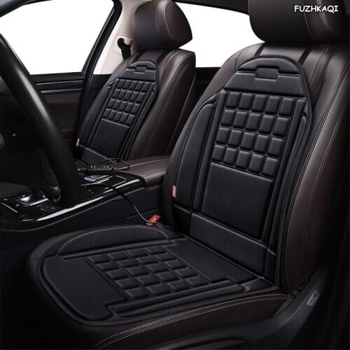 FUZHKAQI 12V Heated car seat cover for Nissan all models note qashqai almera juke x-trail leaf teana tiida altima Winter Pad