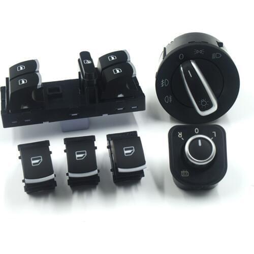 Chrome European Headlight Switch For VW Golf 5 6 GTI Mk5 Mk6 Jetta 5 6 Passat B6 Touran Tiguan SEAT ALHAMBRA OEM 5ND 941 431 A