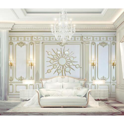 Customize wall papers home decor 3d for living room 3d Embossed classical European style box wall mural wallpaper