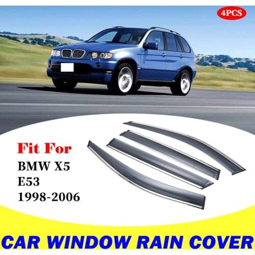 For BMW X5 E53 1998-2006 window visor car rain shield deflectors awning trim cover exterior car-styling accessories parts