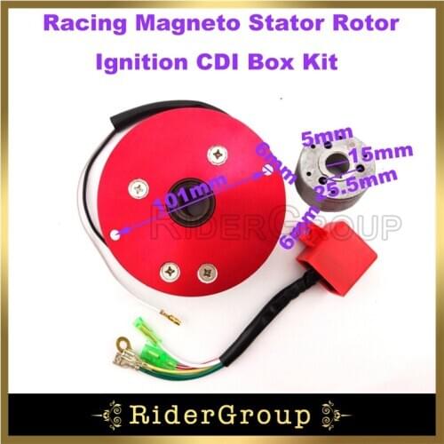 Red Racing Magneto Stator Rotor Ignition CDI For Chinese 110cc 125cc 140cc Lifan YX Pit Dirt Bike Parts