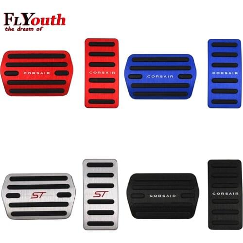 For Lincoln corsair 2019-2021 Aluminum Alloy Pedals Cover No Drilling Aluminum Brake Accelerator Pedal Cover