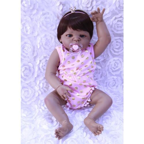 55cm Lovely doll reborn babies for sale full silicone bebes reborn baby dolls munecas reborn girls toys birthday gift