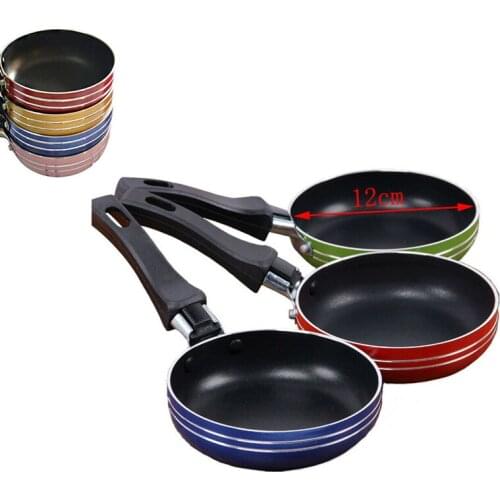 12CM/4.72Inch Mini Egg Frying Pan Pancake Pot Long Handle Home Omelette Non Stick Anti-scratch Coating Pot Kitchen Supplies