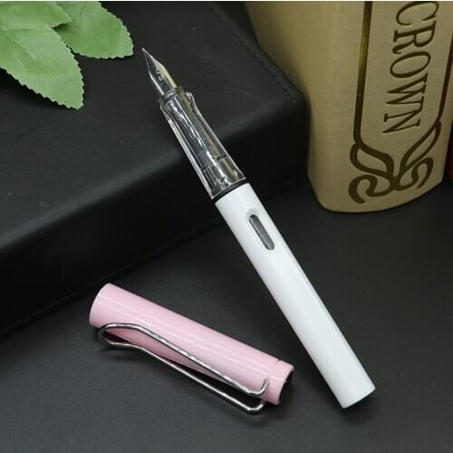 Fashion color high-quality plastic fountain pen students office gifts business ink pen stationery supplies