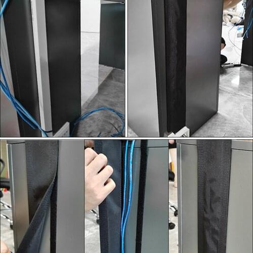 1/3 Meter Soft Adjustable Hook & Loop Desk Wire Cable Cover For Floor/Carpet/Trunk/Desk Office Stationery Wire Protection Cover