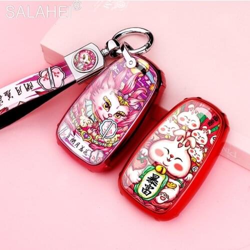 Soft TPU Pink Car Key Case Auto Key Protection Cover For Chevrolet New Malibu XL Equinox Car Holder Shell Colorful Accessories