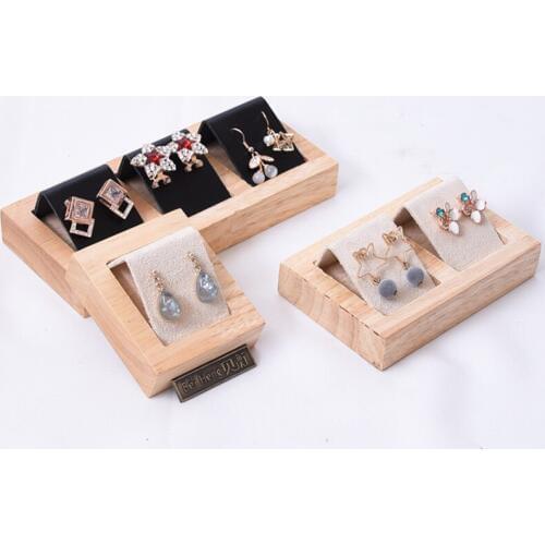 Solid wood creative earrings earrings display storage props hanging earrings earrings counter shooting jewelry rack