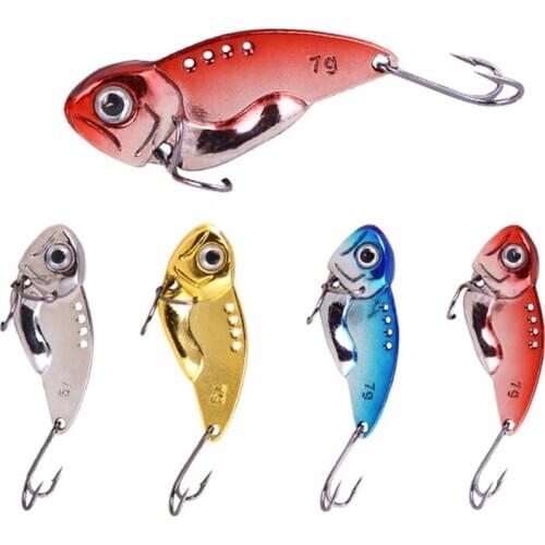 1PCS 53mm/7.8g Metal Electroplate Fishing Lures Hard Bait Vibrations Fishing Bait 3D Eyes Artificial Hard Bait Fishing Tackle