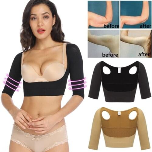 Richkeda Store New 2021 Upper Arm Shaper Women Shoulder Slimmer Compression Shapewear Sleeves Body Shaper Humpback Posture