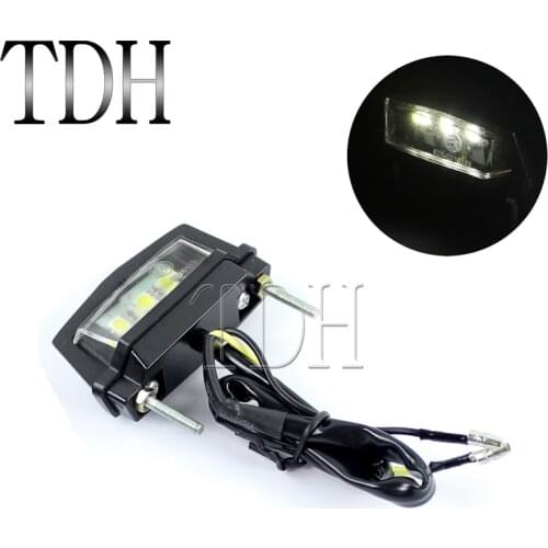 E-mark Approval Motorcycle Motorbike SMD LED Number Licence Plate Street Bike Scooter Quad Trike ATV Number Plate Light Black