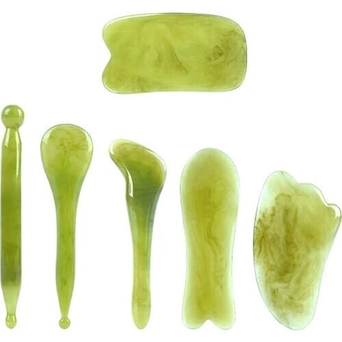 Natural Jade Gua Sha Scraper Board Massage Rose Quartz Jade Guasha Stone For Face Neck Skin Lifting Wrinkle Remover Beauty Care