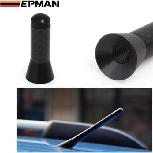 Universal 1.38" Fiber Carbon Short Antenna Radio Car Aerial Antenna For Most Cars Black L:3.5cm For BMW e34 EP-TX001-35