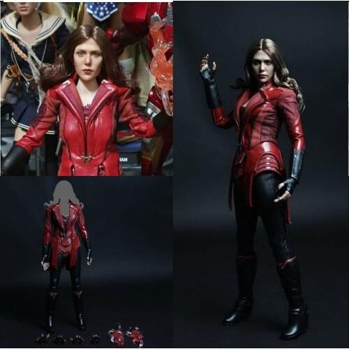 In Stock For Collection 1/6 Scale Elizabeth Olsen Scarlet Witch Head Sculpt Clothes Accessory for 12 Inches DIY Action Figures