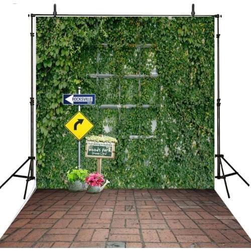 Spring Green Leaves Wedding Photography Backdrops Children photocall backdrops Customized Vinyl cloth photography backdrop