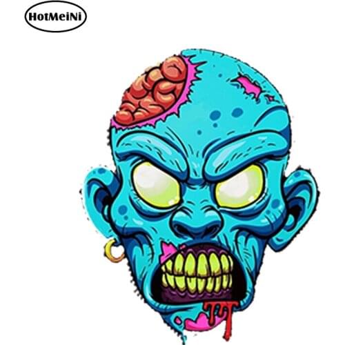 HotMeiNi 13cm x 10cm Cool Evil Zombie Head Dead Vinyl Stickers Auto Moto Car Truck Tuning Waterproof Car Styling Accessories