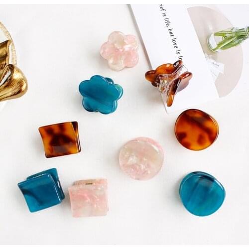 4Pc/lot Headwear High-grade acetic acid geometric hairpin Claws Hair Clip Crab Amoeba Hairpin For Women Accessories Ornaments