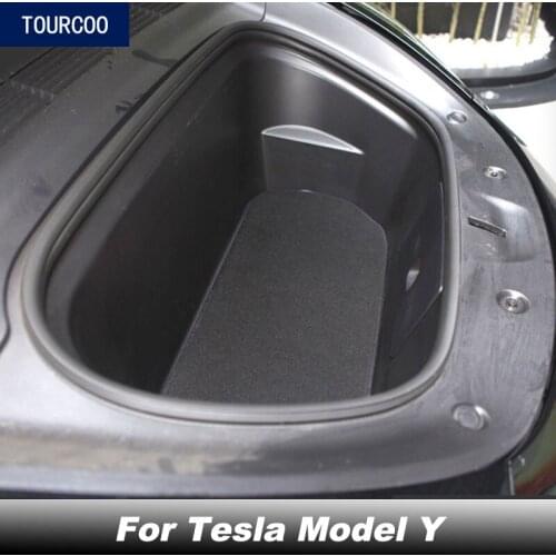 For Tesla Model Y Front Rear Trunk Suede Protective Pad Mat Car Modification Accessories
