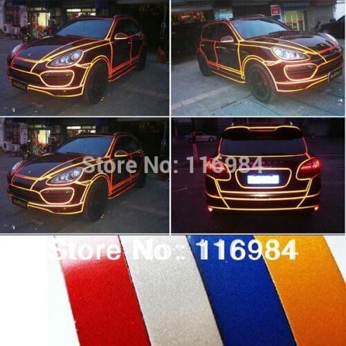 1.5CM*45.7Meter/Roll 3M Reflective Sticker Automobile luminous strip Car Strip Decoration Sticker
