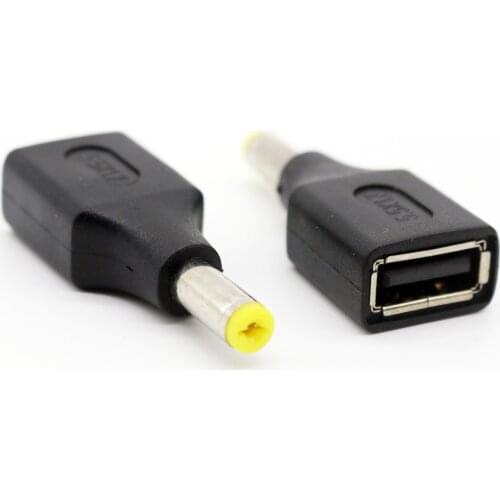 10pcs USB 2.0 A Female to DC 5.5mm x 1.7mm Male Connector Charge Barrel Jack Power Adapter for Small DC USB Electronics Charging