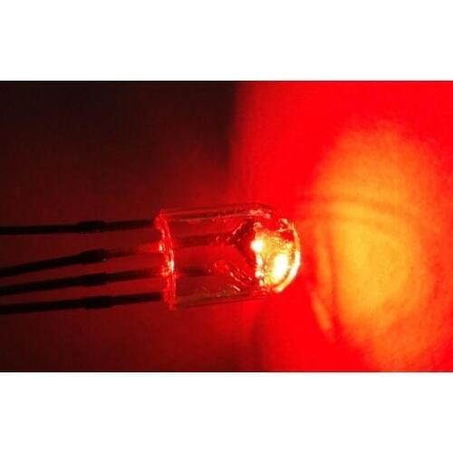 1000pcs Through hole oval 5mm rgb led diode common anode water clear