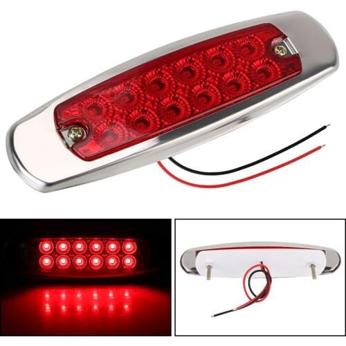 12 LED Fish Shape Marker Warning Light Rear Lights 12-24V Heavy Truck Side Lamp Signal Light Car Accessories