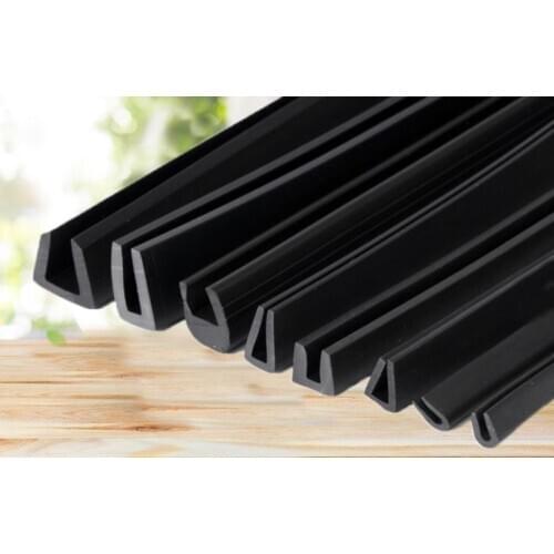 2m/lot U type Rubber strip Trim Guard Edge of Black Rubber Seal Weatherstrip Door Guard for 0.5-10mm thick panel