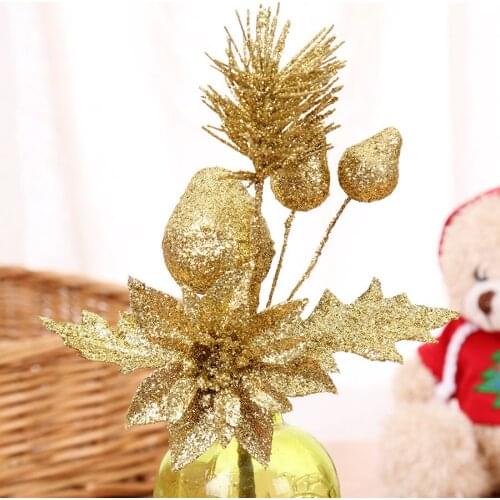 23cm glitter pink ear Christmas ornaments hollowed out Christmas Book cuttings 14g