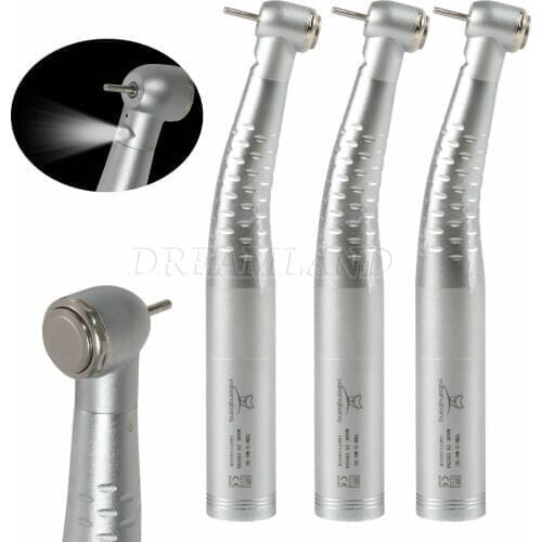 3PCS Dental Fiber Optic LED Handpiece High Speed Standard/Large Head Air Turbine Fit Kavo Quick Coupler 4/6 Holes