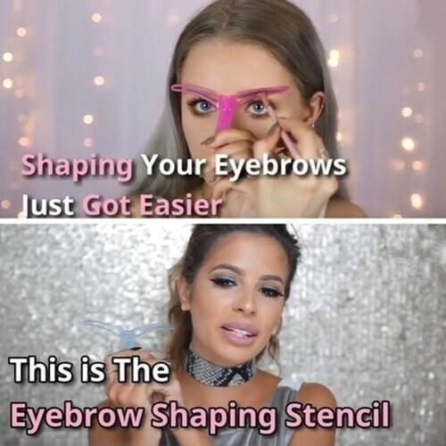 4pcs/set Hand-held Thrush Card Eyebrow Stencils Reusable Defining & Shaping Eyebrow Drawing Shaper Template Kit Stencils Ey Z9S4