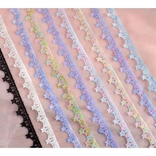 5 meters/pack 2 cm color star lace DIY embroidery lace accessories
